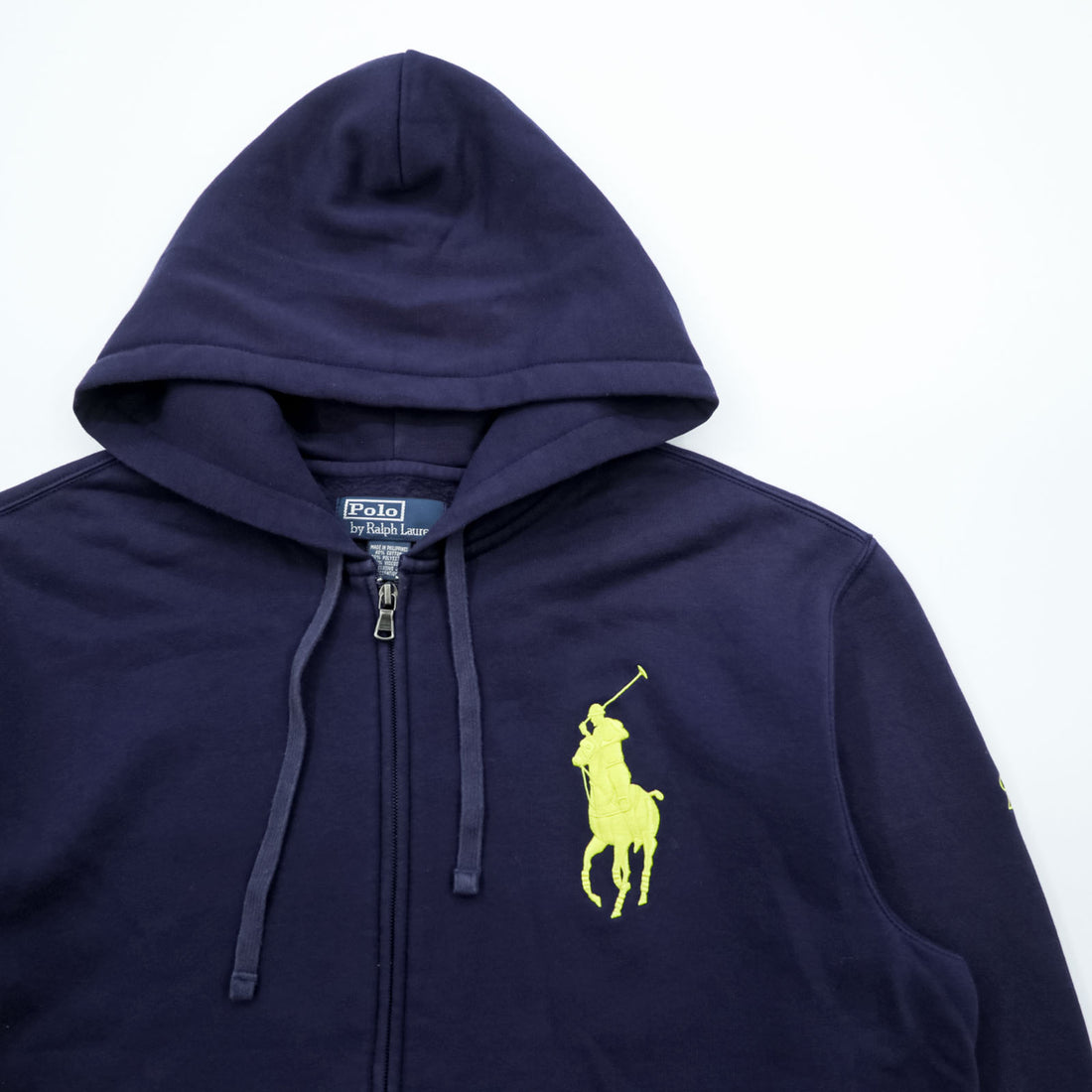 Polo Ralph Lauren 90s Big Pony Embroidery Zip Up Hoodie, Size L, Navy