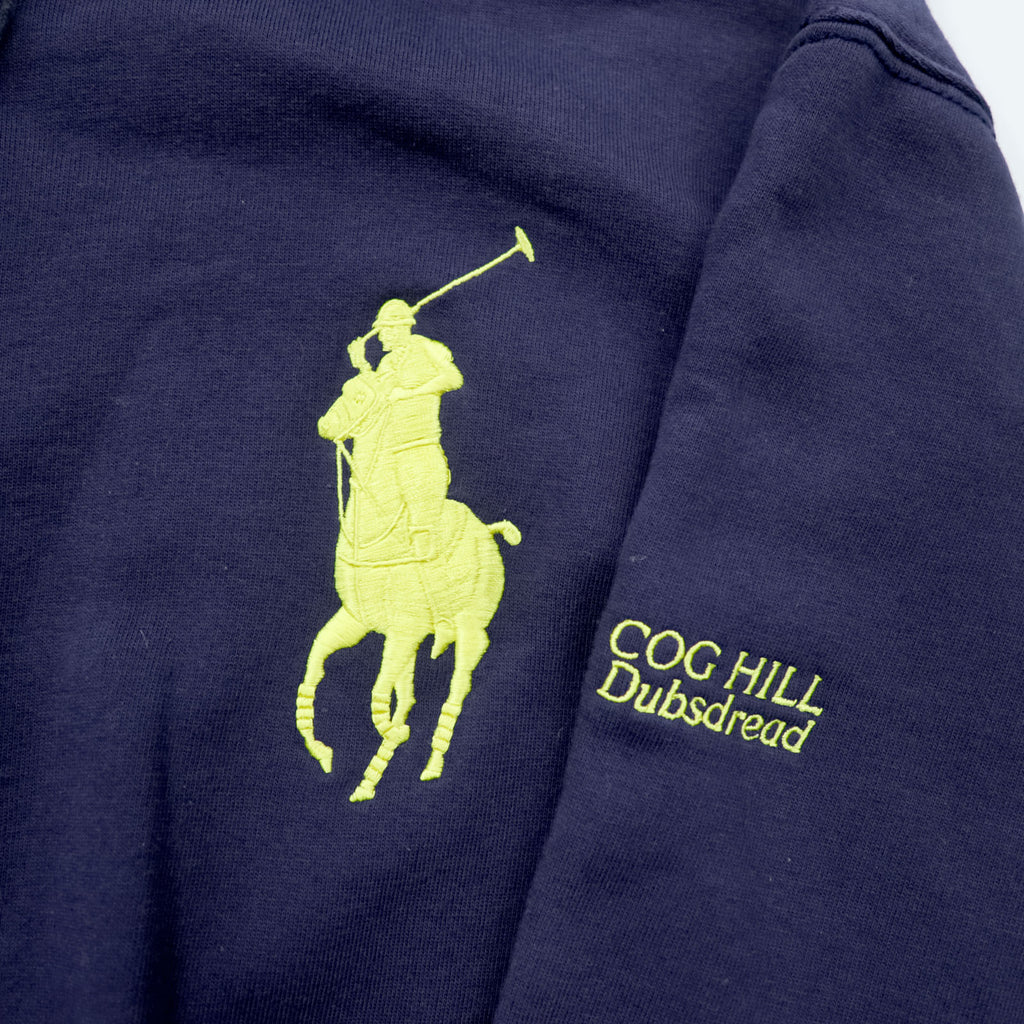 Polo Ralph Lauren 90s Big Pony Embroidery Zip Up Hoodie, Size L, Navy