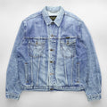 Wrangler 90年代 デニムジャケット Gジャン L ライトブルー ストーンウォッシュ インディゴ AUTHENTIC WESTERN 121172