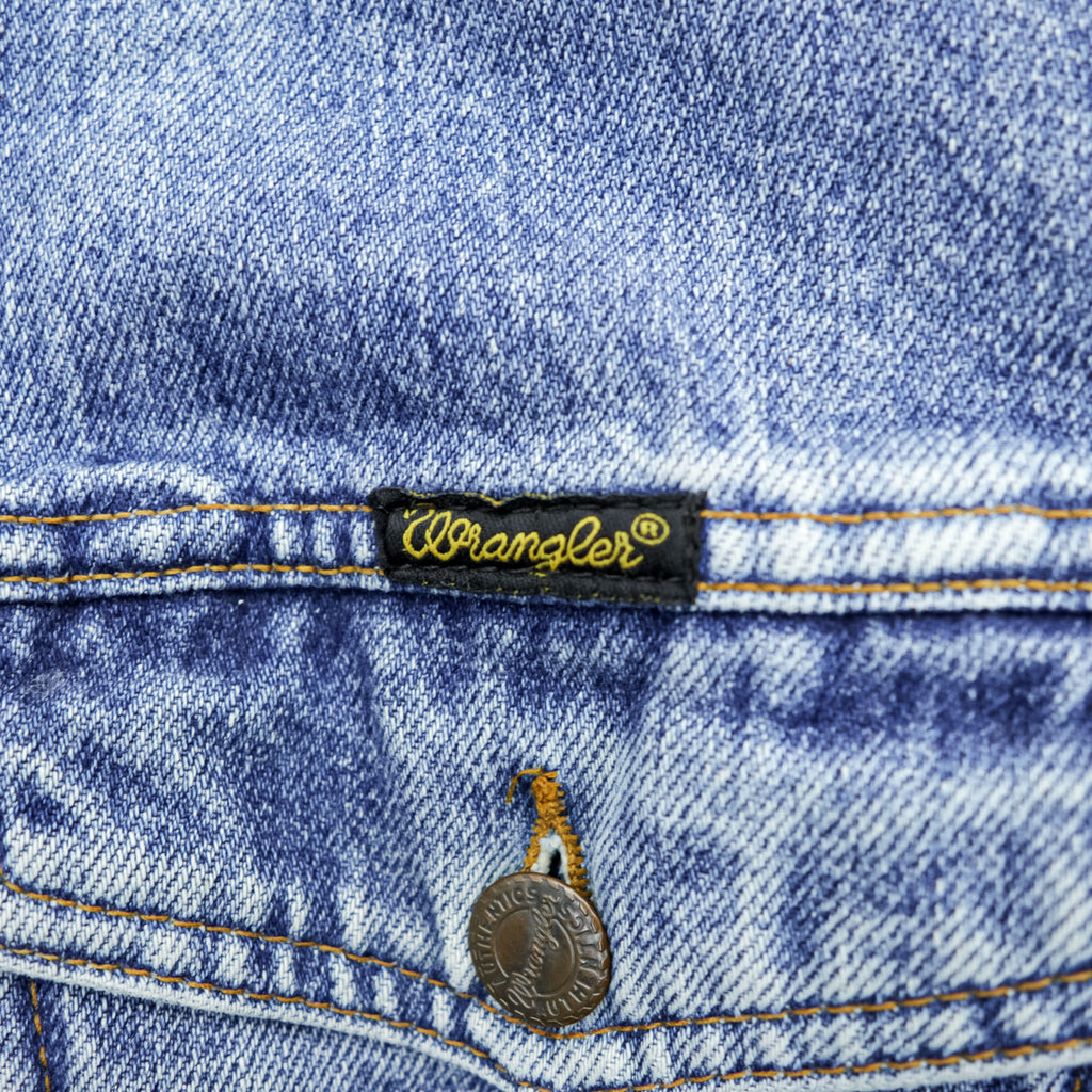 Wrangler 90年代 デニムジャケット Gジャン L ライトブルー ストーンウォッシュ インディゴ AUTHENTIC WESTERN 121172