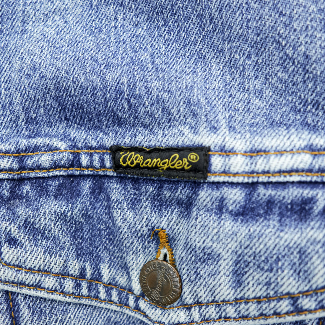 Wrangler 90年代 デニムジャケット Gジャン L ライトブルー ストーンウォッシュ インディゴ AUTHENTIC WESTERN 121172