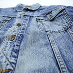 Wrangler 90年代 デニムジャケット Gジャン L ライトブルー ストーンウォッシュ インディゴ AUTHENTIC WESTERN 121172