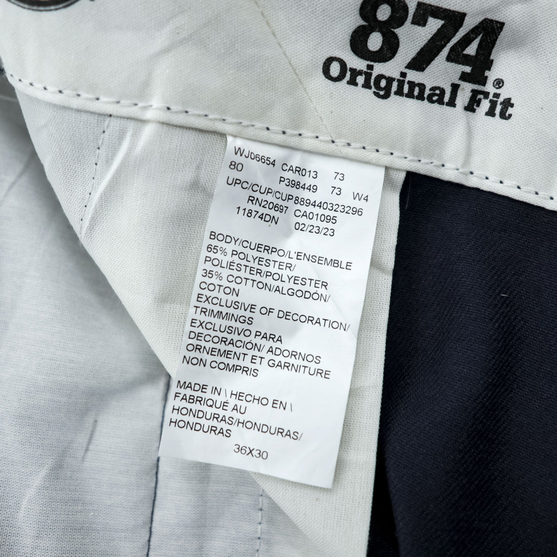 Dickies 874 ORIGINAL FIT チノパンツ ワークパンツ L ネイビー FLEX 11874DN