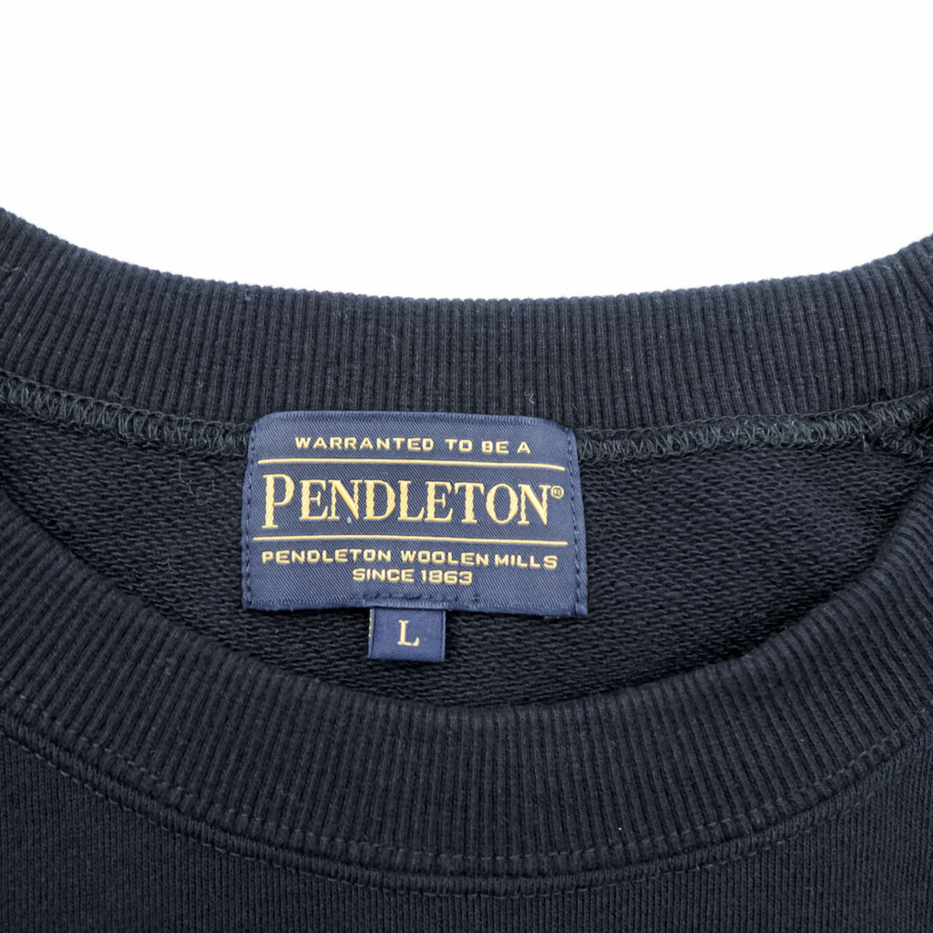 PENDLETON Back Print Sweatshirt, Size L, Black, 3475-3006