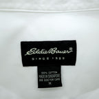 Eddie Bauer オックスフォード ボタンダウンシャツ XL ホワイト 胸ポケット コットン