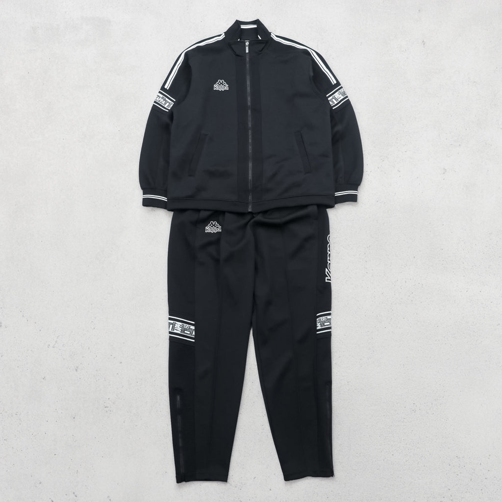 Kappa 90s Japan-Made Trucker Jacket & Jersey Set, Size M, Black