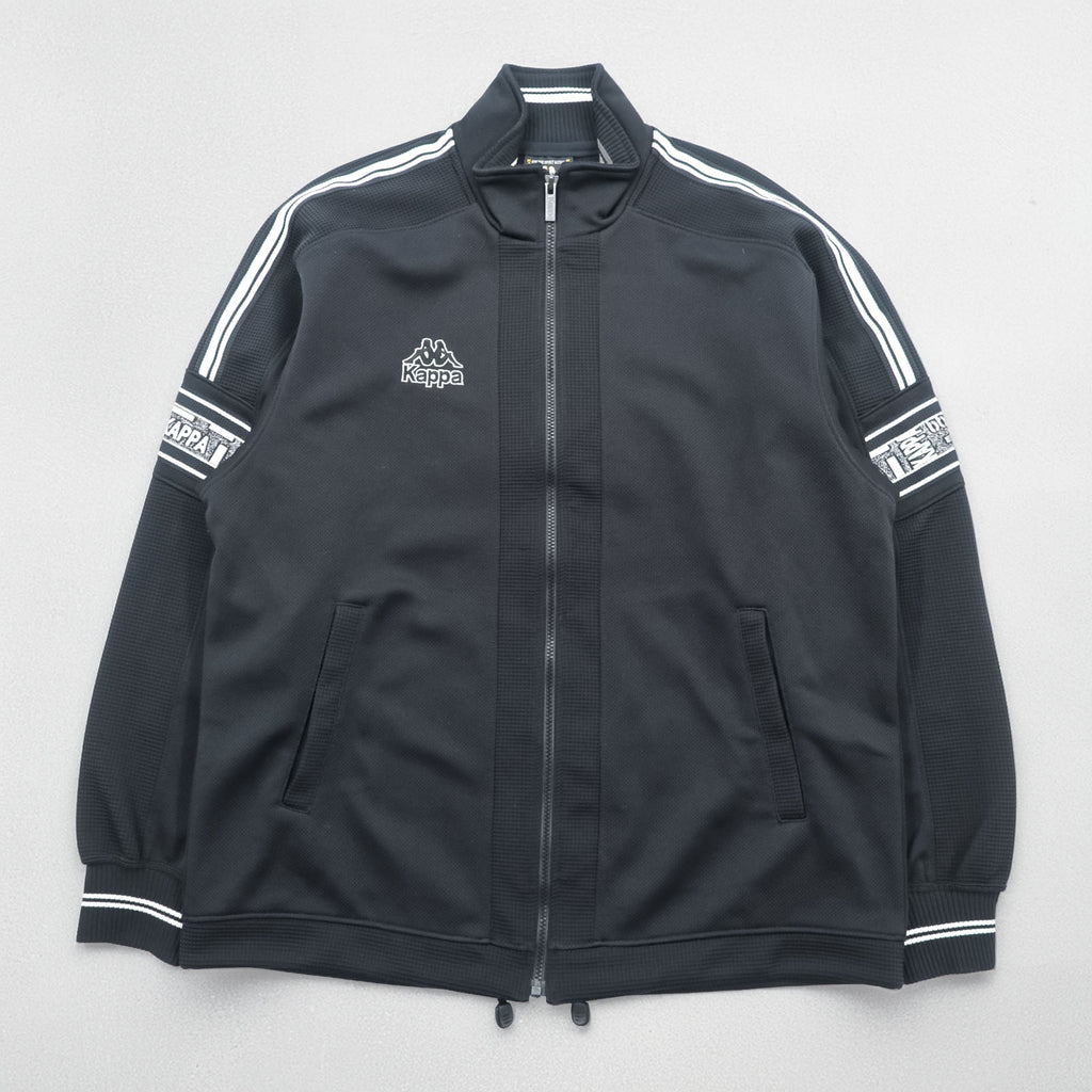 Kappa 90s Japan-Made Trucker Jacket & Jersey Set, Size M, Black