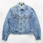 Vintage 70s 80s Lee Riders Denim Jacket Made in Belgium Black Tag 101-J Style Euro Lee