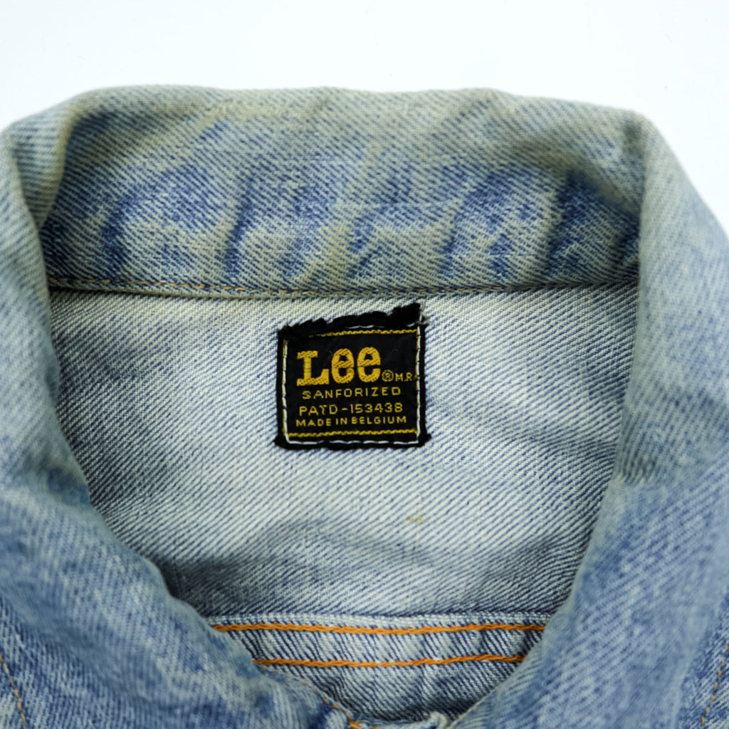 Vintage 70s 80s Lee Riders Denim Jacket Made in Belgium Black Tag 101-J Style Euro Lee