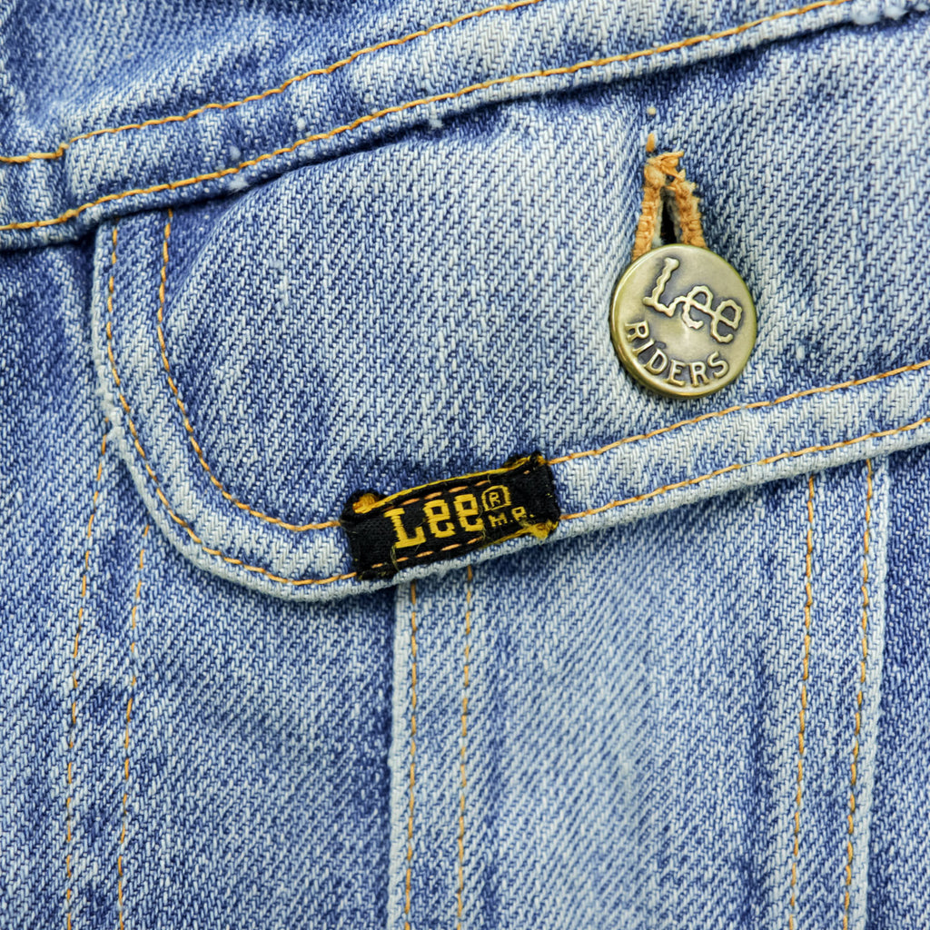 Vintage 70s 80s Lee Riders Denim Jacket Made in Belgium Black Tag 101-J Style Euro Lee