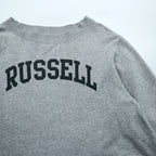 RUSSELL ATHLETIC × K3 & Co. アーチロゴ スウェット トレーナー FREE ワイド グレー ドロップショルダー 1668-599-1588