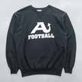 Badger Sport 前V スウェット トレーナー L ブラック コットン A FOOTBALL クルーネック
