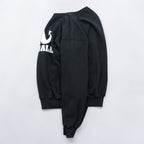 Badger Sport 前V スウェット トレーナー L ブラック コットン A FOOTBALL クルーネック