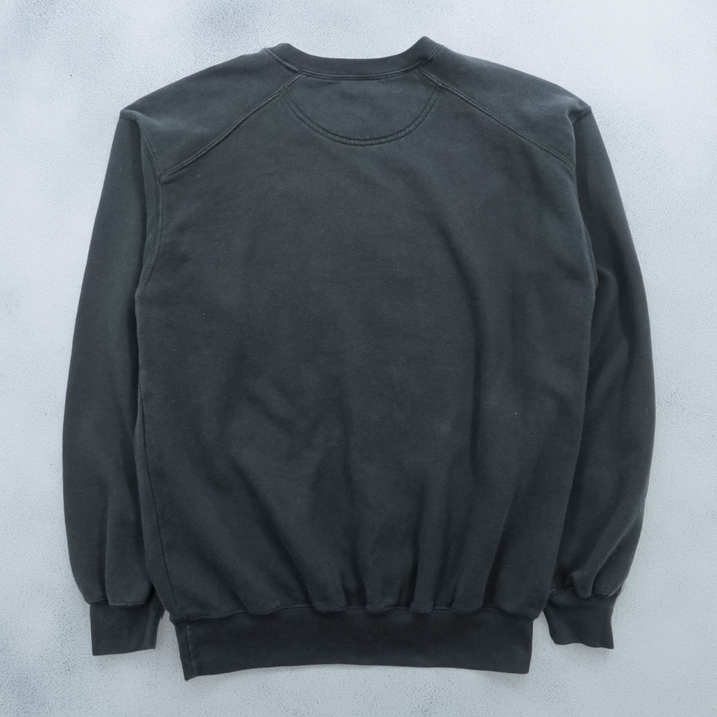 Badger Sport 前V スウェット トレーナー L ブラック コットン A FOOTBALL クルーネック