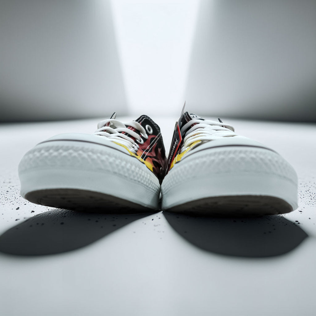 CONVERSE ALL STAR IGNITE Fire Pattern Sneakers US10 Canvas Yellow, Red, Black Unused 1CJ843
