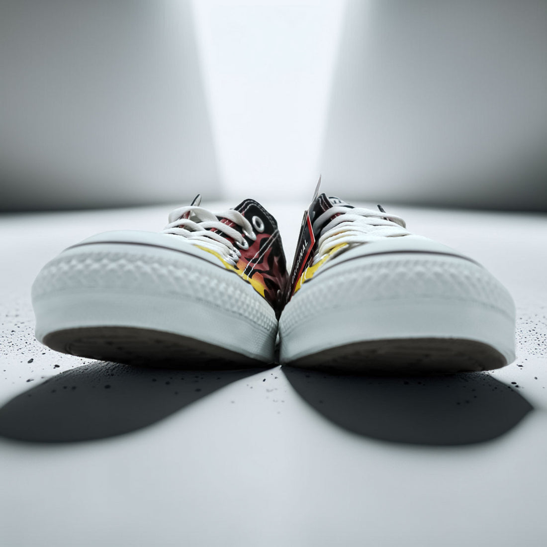 CONVERSE ALL STAR IGNITE Fire Pattern Sneakers US10 Canvas Yellow, Red, Black Unused 1CJ843
