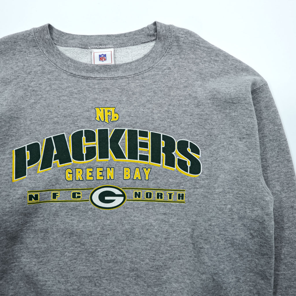 NFL クルーネック スウェット トレーナー L グレー コットン GREEN BAY PACKERS パッカーズ
