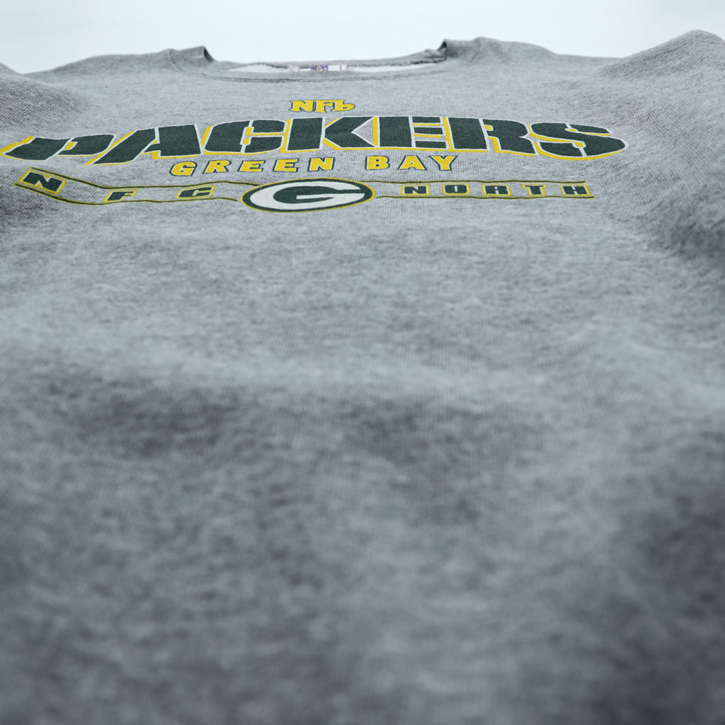 NFL クルーネック スウェット トレーナー L グレー コットン GREEN BAY PACKERS パッカーズ