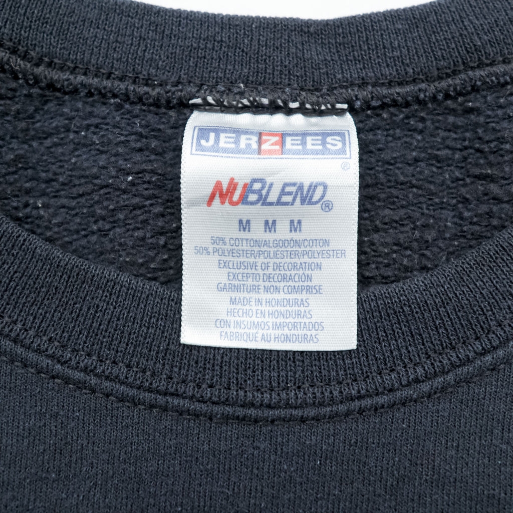 JERZEES カレッジ スウェット トレーナー M ブラック NU BLEND コットン クルーネック CENTRAL アーチロゴ