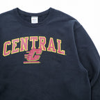 JERZEES カレッジ スウェット トレーナー M ブラック NU BLEND コットン クルーネック CENTRAL アーチロゴ