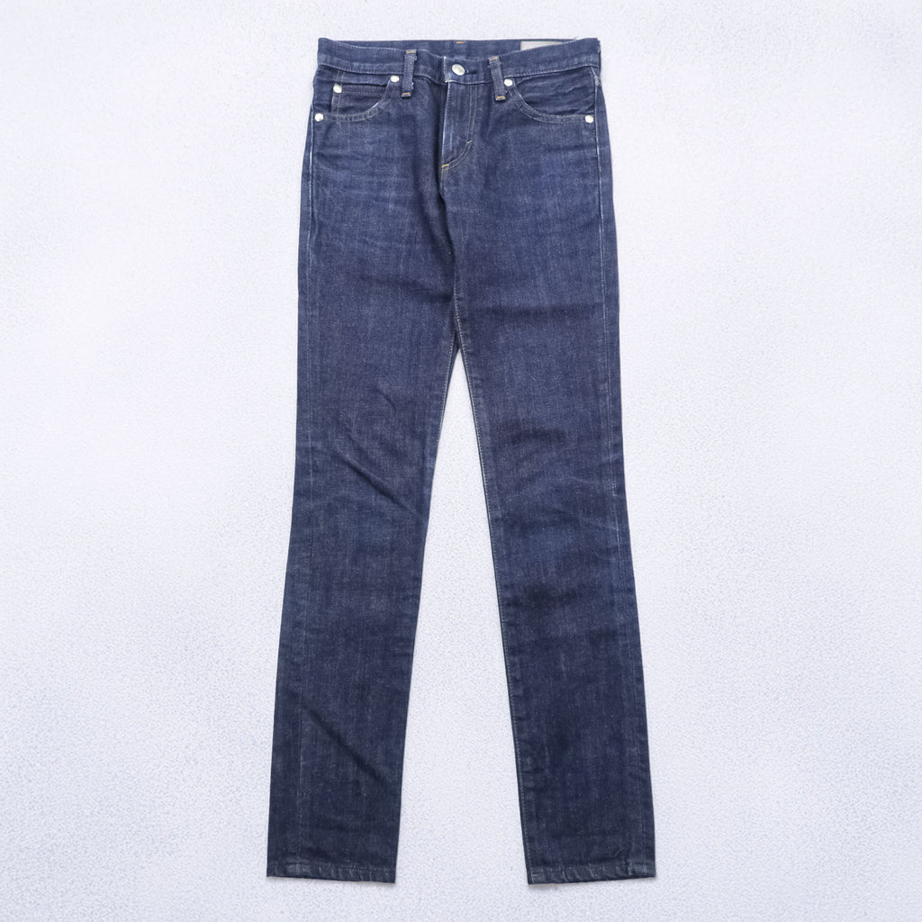 HYKE Tight Slim Indigo Denim Jeans Size 26 Made in Japan Minimalist Skinny Fit Dark Wash