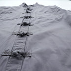 MATE L'EAU VESTES SHIRT チャイナシャツ L グレー コットン ユーロワーク 聖林公司 チュニジア製