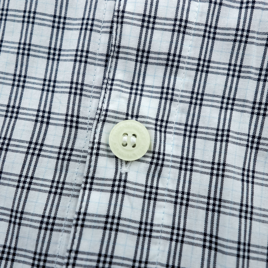 BURBERRY LONDON 90年代 バンドカラー ノバチェックシャツ L ブルー ボックスシルエット 日本製