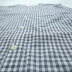 BURBERRY LONDON 90年代 バンドカラー ノバチェックシャツ L ブルー ボックスシルエット 日本製