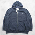 Polo Ralph Lauren Reverse Weave Zip Up Hoodie XL and up, Grey, Small Pony Embroidery