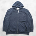 Polo Ralph Lauren Reverse Weave Zip Up Hoodie XL and up, Grey, Small Pony Embroidery