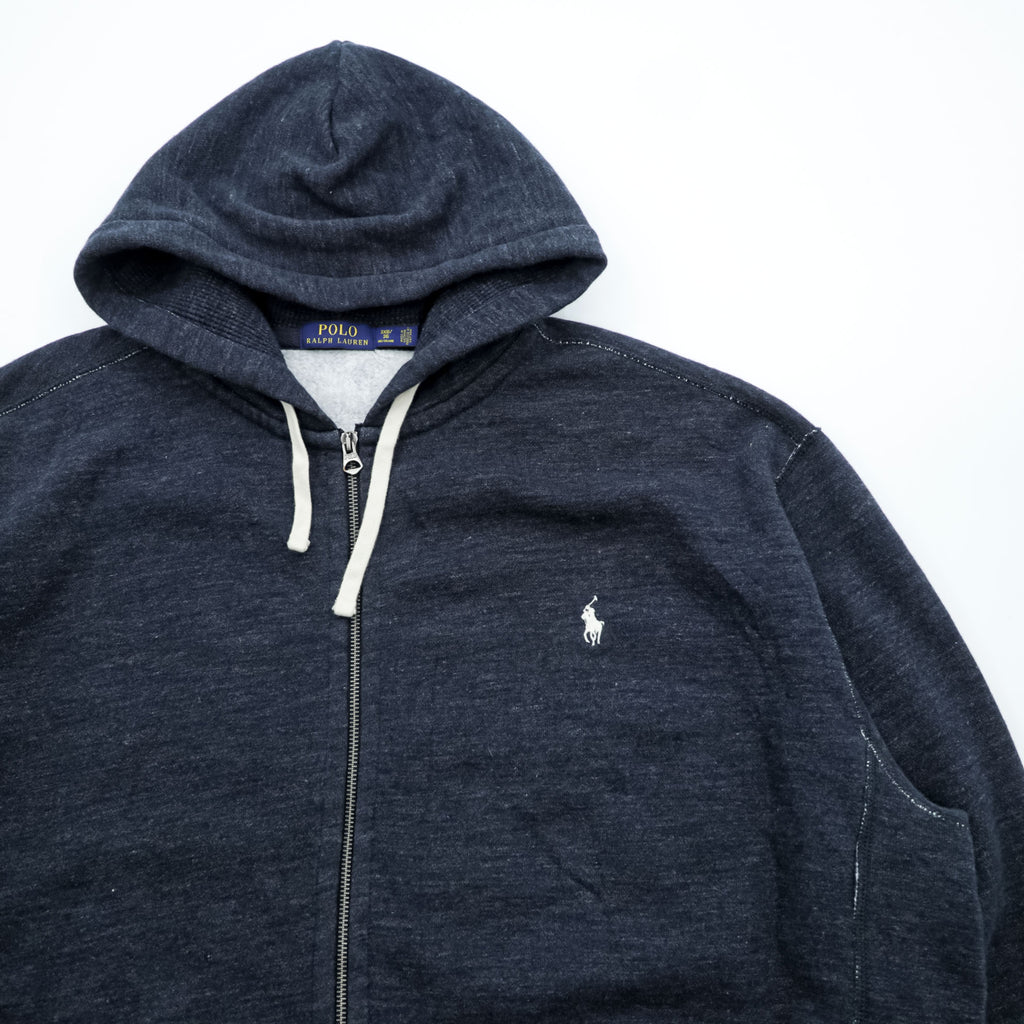 Polo Ralph Lauren Reverse Weave Zip Up Hoodie XL and up, Grey, Small Pony Embroidery
