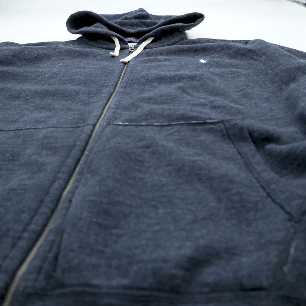 Polo Ralph Lauren Reverse Weave Zip Up Hoodie XL and up, Grey, Small Pony Embroidery
