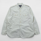 POLO SPORT RALPH LAUREN 90年代 サファリシャツ ミリタリー ワークシャツ L ベージュ フラップ 胸ポケット