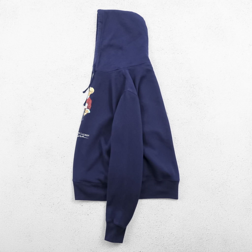Polo Ralph Lauren ポロベア プルオーバー パーカー M ネイビー サイドポケット コットン