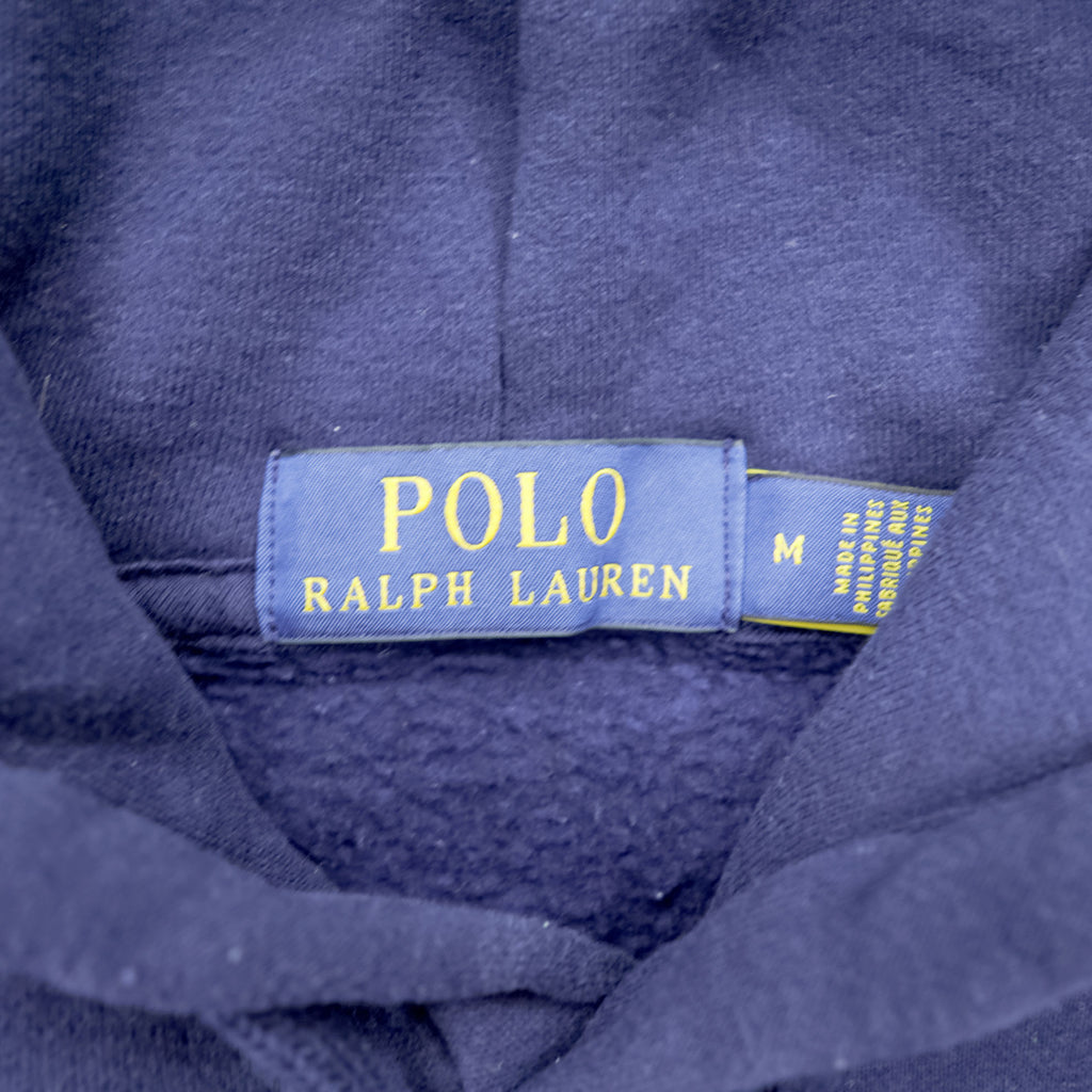 Polo Ralph Lauren ポロベア プルオーバー パーカー M ネイビー サイドポケット コットン