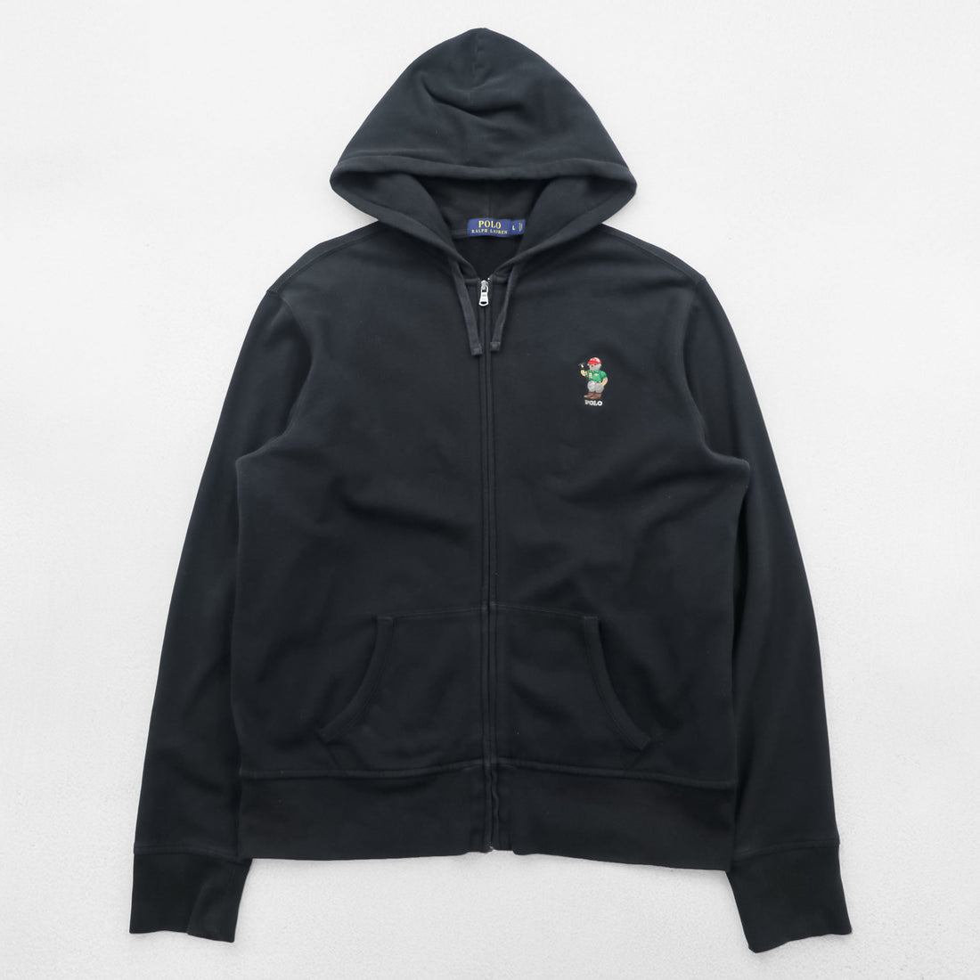 Polo Ralph Lauren Polo Bear Zip Up Hoodie L Black