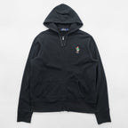 Polo Ralph Lauren ポロベア ジップパーカー L ブラック フロントポケット コットン