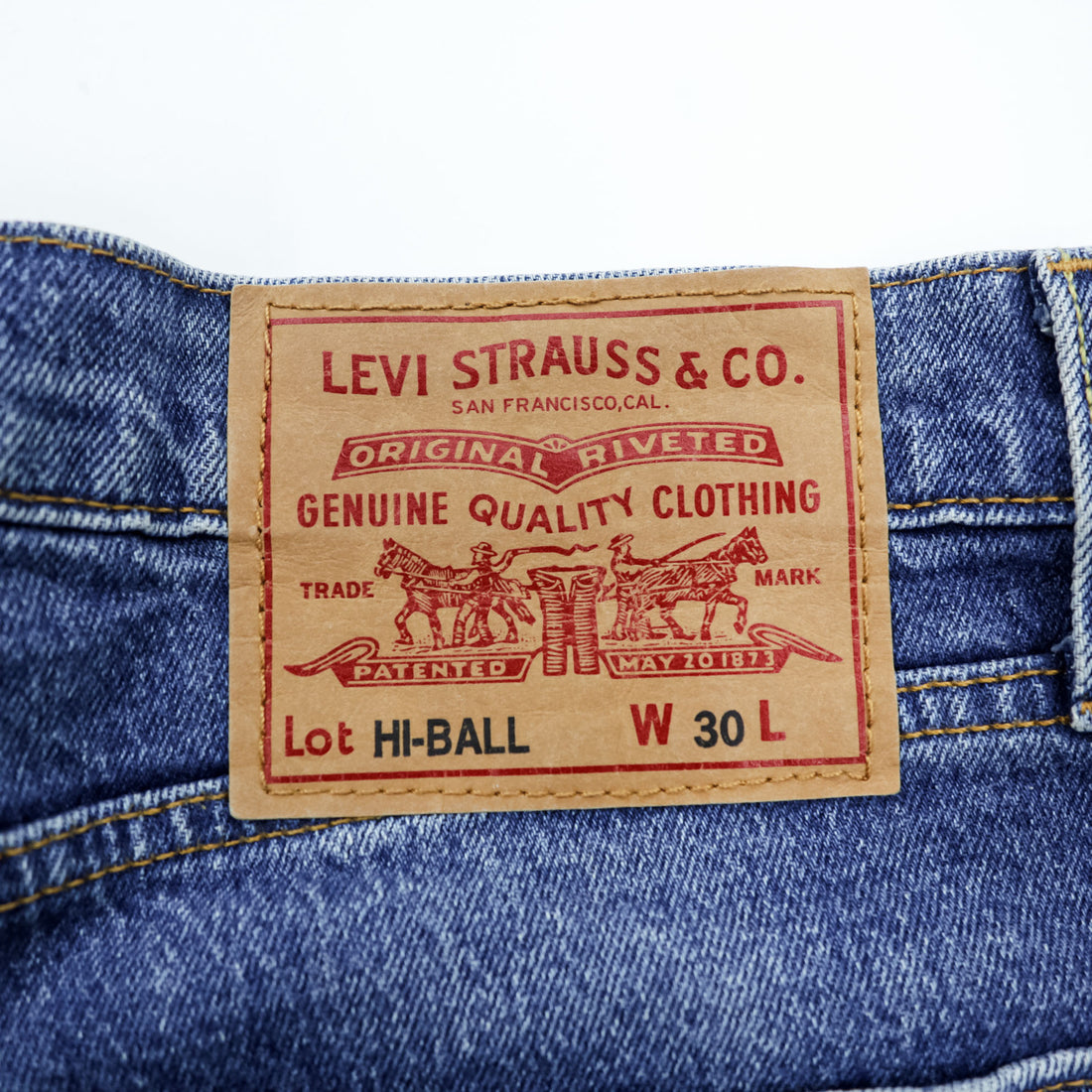 Levi's HI-BALL ビッグE デニムパンツ ジーンズ M ストレッチ インディゴブルー ROLL MEN JEANS 57783-0025