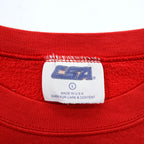  CSA 90s USA Made Vintage Football Sweatshirt Red L Cotton