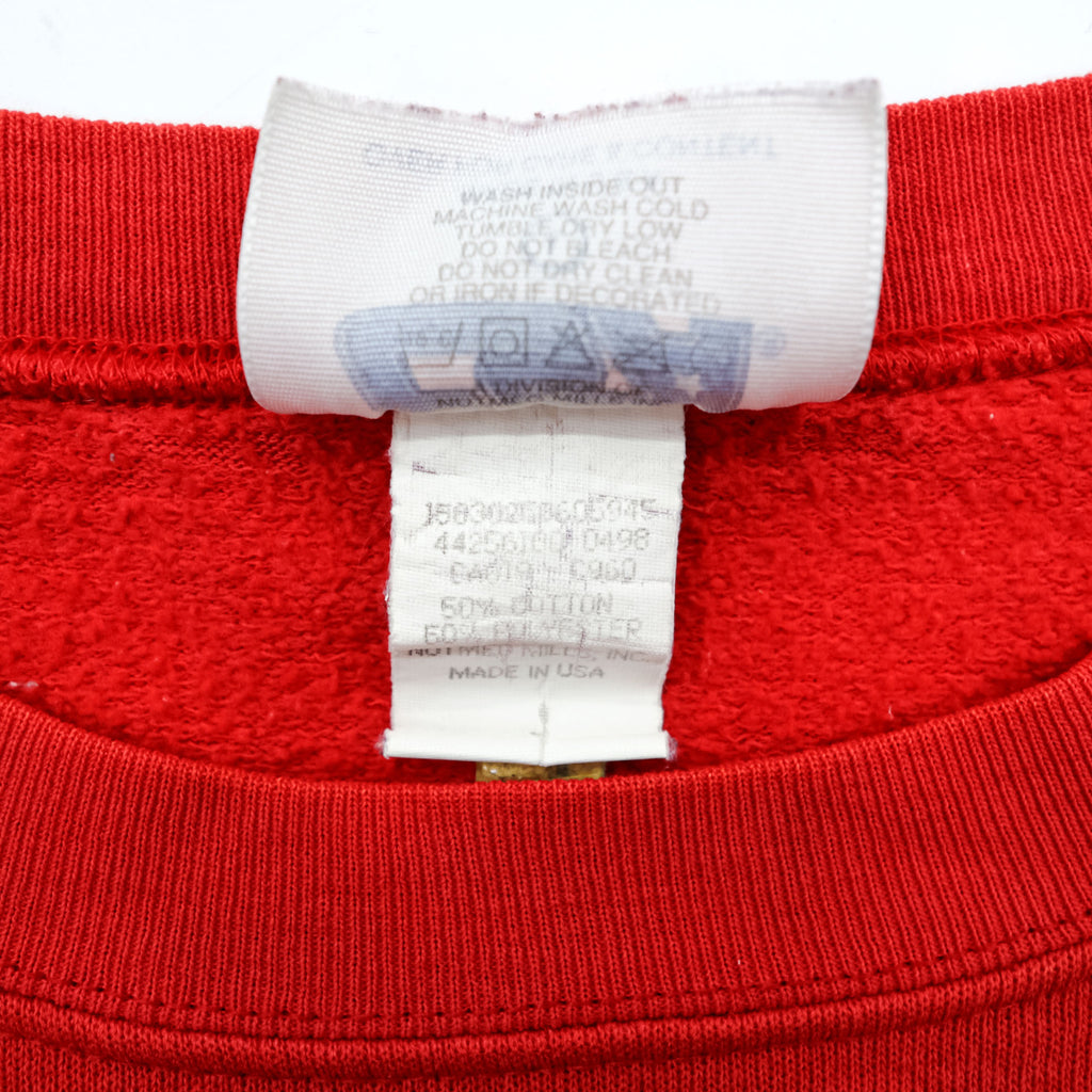  CSA 90s USA Made Vintage Football Sweatshirt Red L Cotton