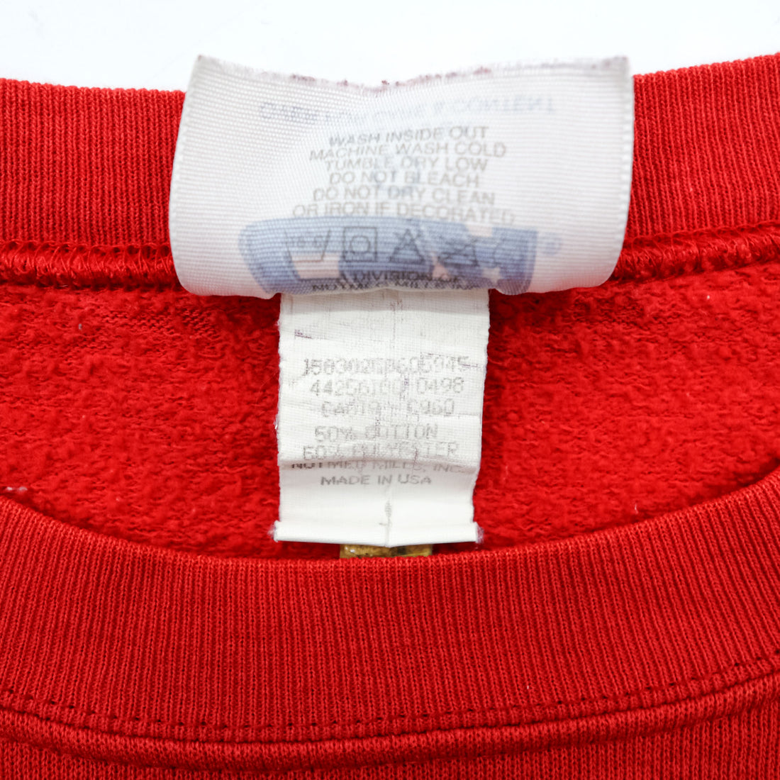  CSA 90s USA Made Vintage Football Sweatshirt Red L Cotton