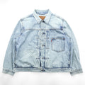 Levi's 大戦モデル 1stタイプ ビッグE ダメージ加工 デニム トラッカージャケット TYPEⅠ Gジャン XL シンチバック 短丈 ダブルプリーツ PREMIUM A3174-0006