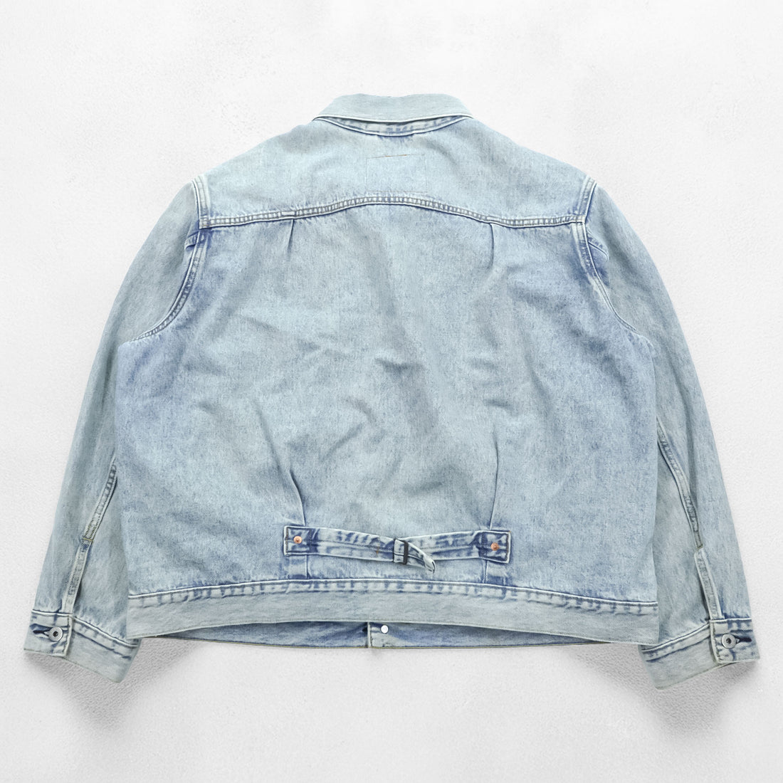 Levi's 大戦モデル 1stタイプ ビッグE ダメージ加工 デニム トラッカージャケット TYPEⅠ Gジャン XL シンチバック 短丈 ダブルプリーツ PREMIUM A3174-0006