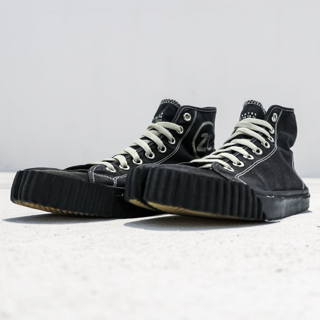Maison Margiela Tabi Canvas High Hi-Sneakers US8 Canvas Black