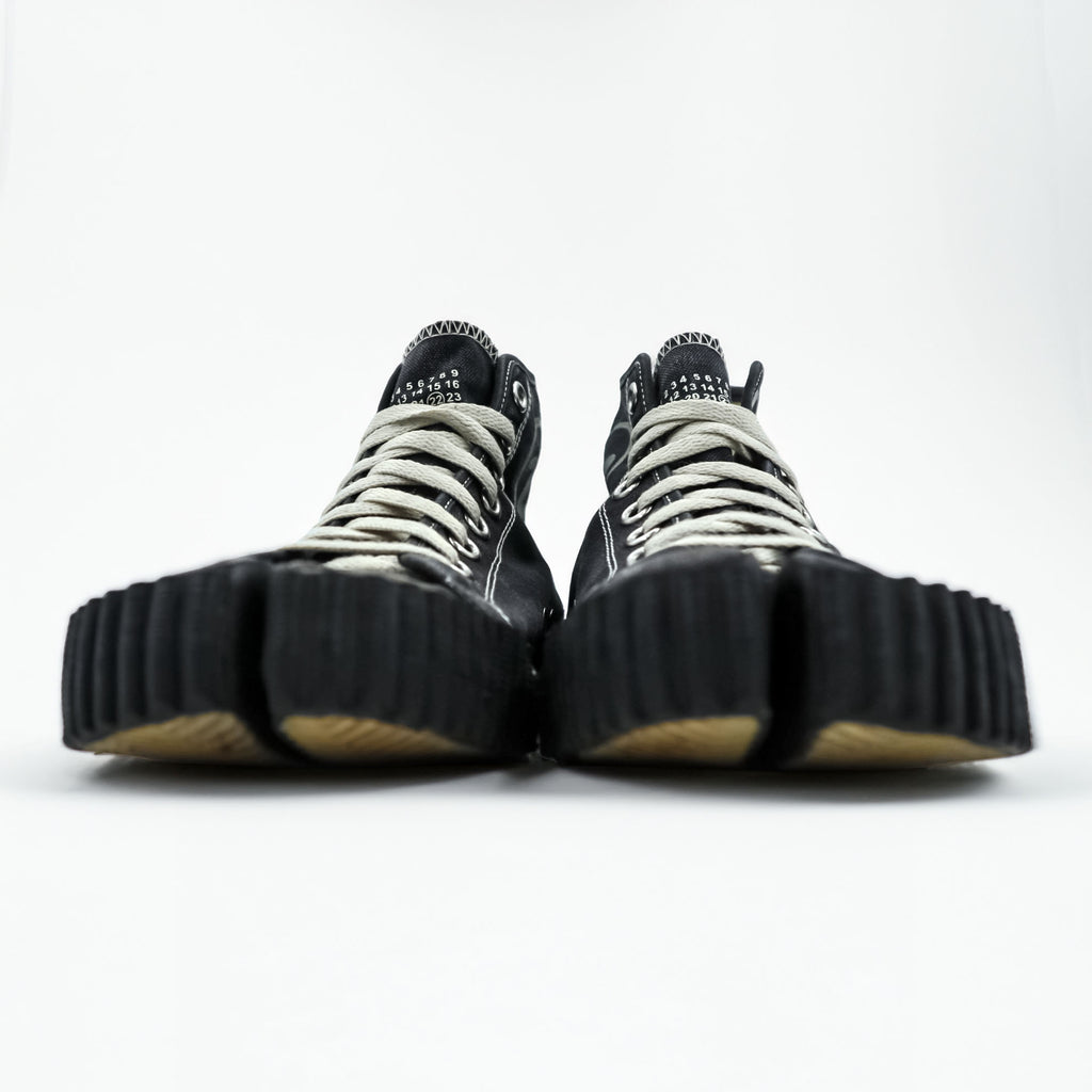 Maison Margiela Tabi Canvas High Hi-Sneakers US8 Canvas Black