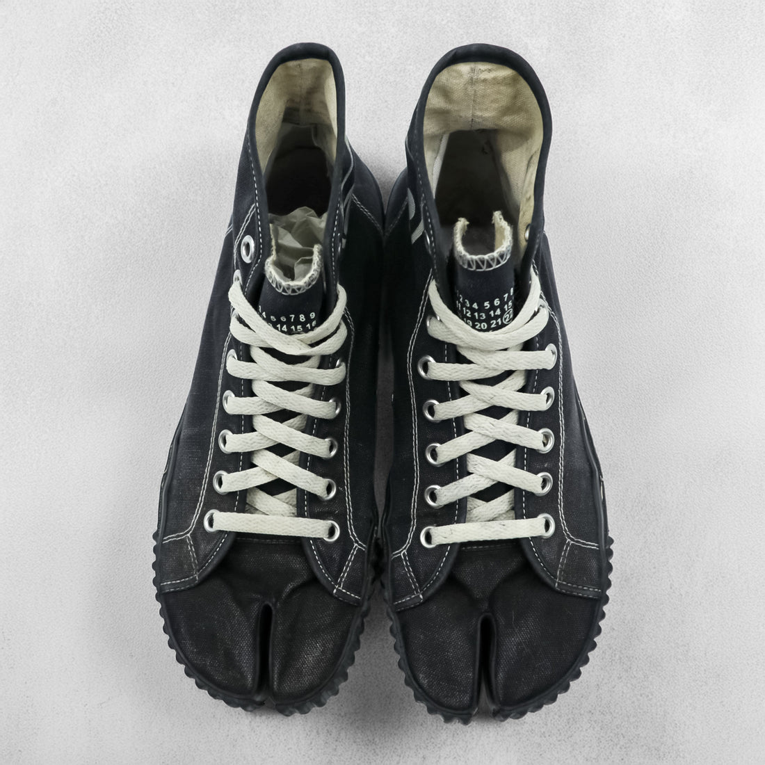 Maison Margiela Tabi Canvas High Hi-Sneakers US8 Canvas Black