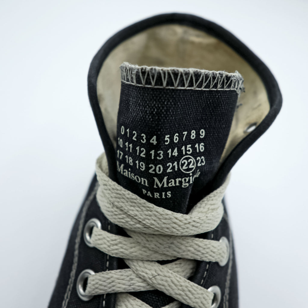 Maison Margiela Tabi Canvas High Hi-Sneakers US8 Canvas Black