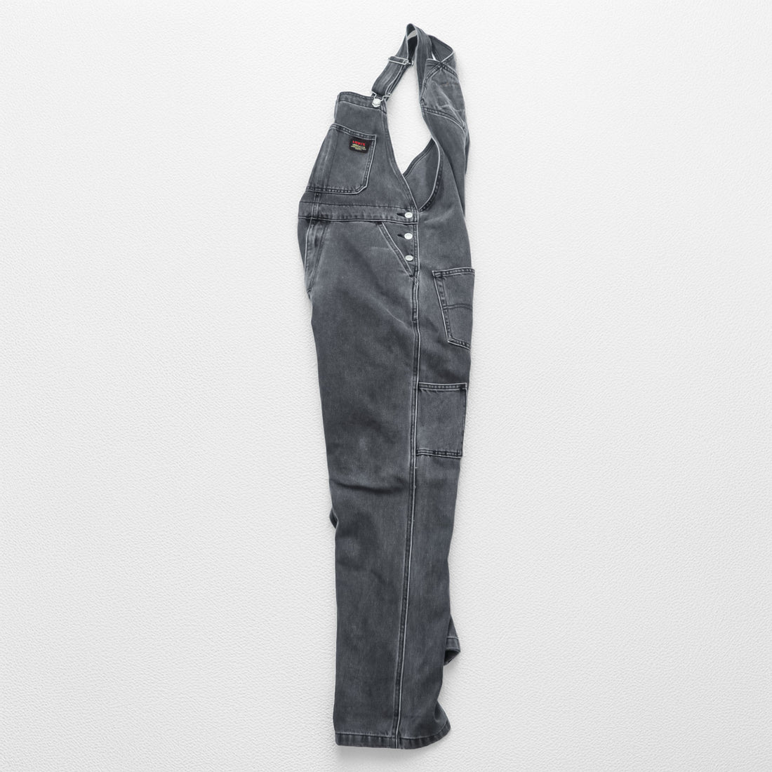 Levi's ユーズド加工 ブラックデニム オーバーオール サロペット M グレー 79107-0006