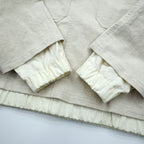 URU TOKYO プルオーバーブルゾン レイヤードジャケット S ベージュ リネン 短丈 PULLOVER LAYERED BLOUSON 22SCL01 日本製