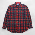 PENDLETON フランネルシャツ 長袖 ウールシャツ M チェック レッド 胸ポケット VIRGIN WOOL